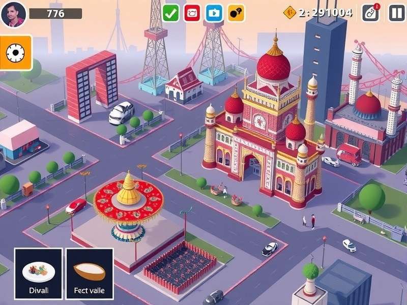 Diwali Festival in Pixel Metropolis Planner
